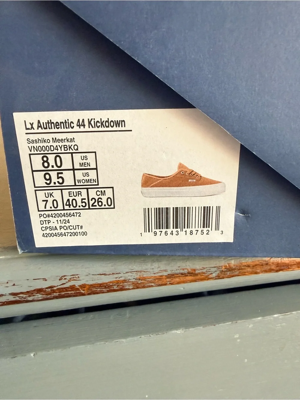 Gently Worn Lx Authentic 44 Kickdown Men’s 8/Women’s 9.5 Sashiko Meerkat Tan
